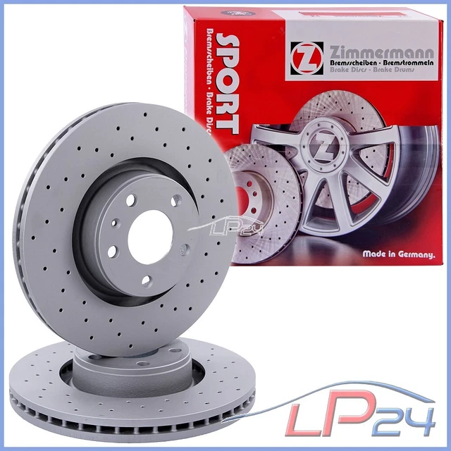 2X Zimmermann Disque Frein Sport Ventilé Avant Ø325 Pour Bmw Serie 3 E46
