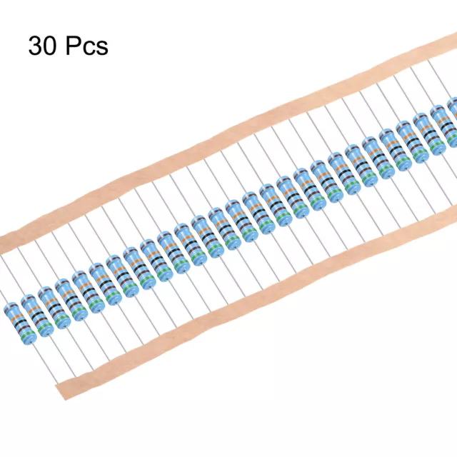 résistance film métallique 510k Ohm 1W 1% Tolérance 5 bande couleur Pack 30 3