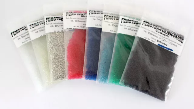 Glaskugeln • Fenster Folien Farbe / Window Color • 30g verschiedene Farben