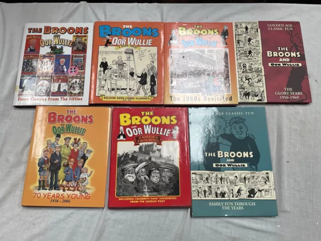 Job Lot Of 7x The Broons And Oor Wullie Hardback Books Comics