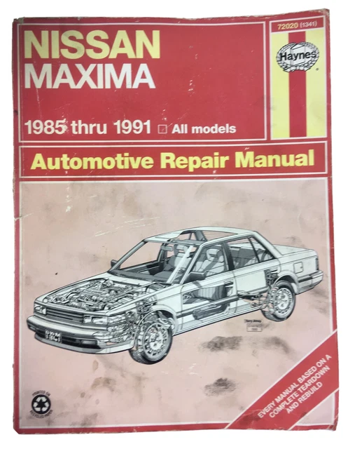 Haynes Repair Manual 1341 Nissan Maxima 1985-1989 All Models