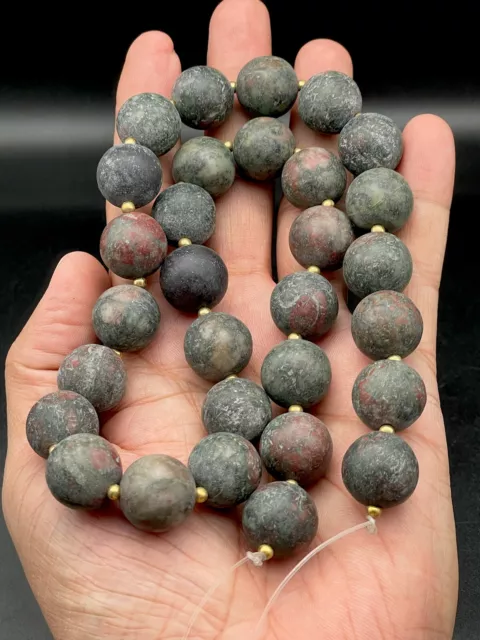 Vintage Antiq Old Carnelian Agate Jewelry Trade Beads Necklace Ancient Roman's