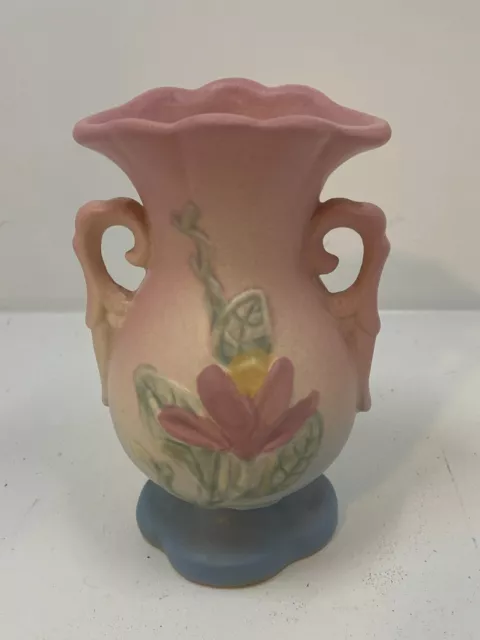 Small Hull Art Pottery USA Magnolia Vase 13 -4 3/4 in  Pink Matte