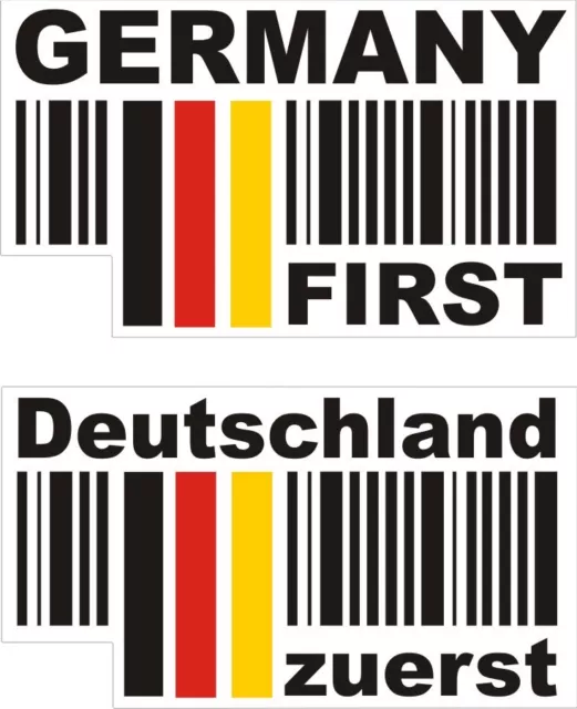 Deutschland zuerst Aufkleber Deutschland Flagge Sticker Nr. 2551