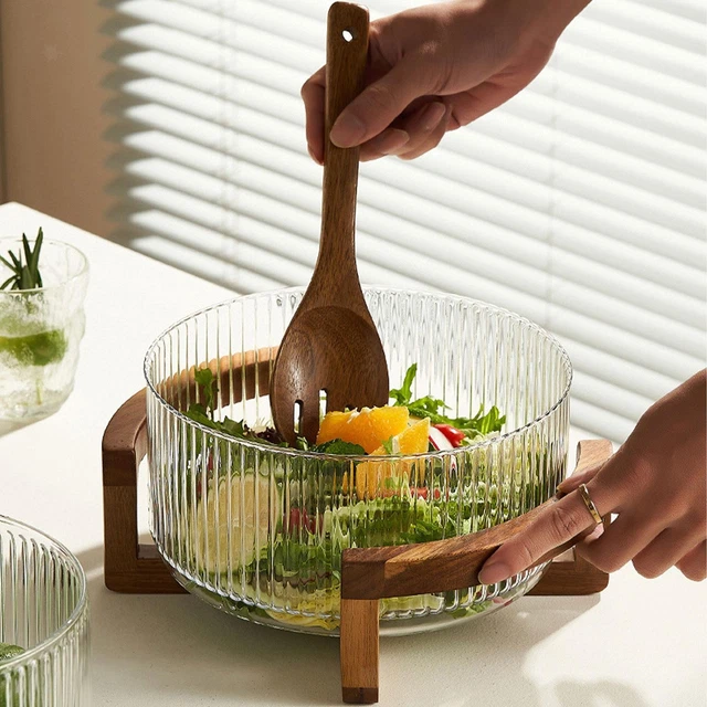 SERVICE A SALADE De Fruits En Verre Forme Pomme Annee 70 EUR 10,00 - FR