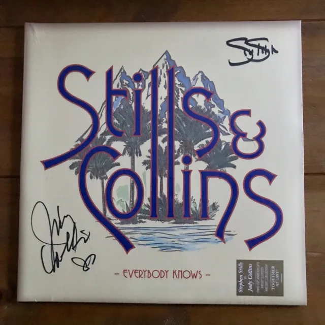 Stills & Collins - Everybody Knows 12” Vinyl Signed Autographed Sealed