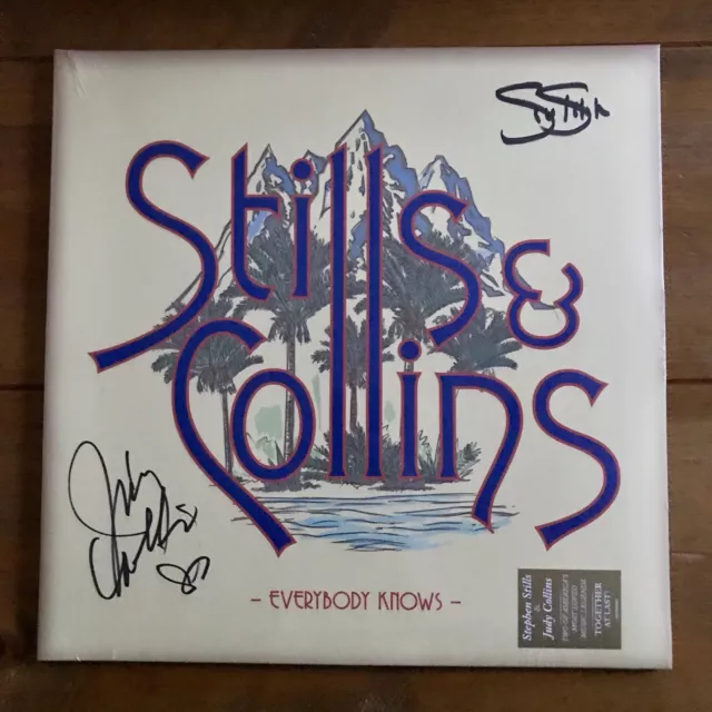 Stills & Collins - Everybody Knows 12” Vinyl Signed Autographed Sealed