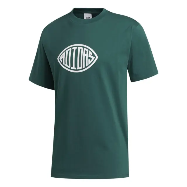 Adidas Originali T-Shirt Maglietta Sesso Neutro Verde Bianco Estate Nuovo