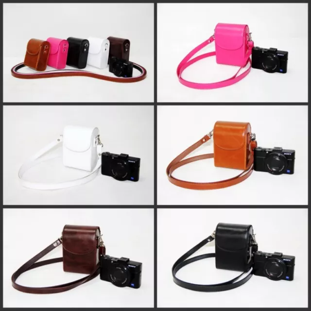 Leather case camera bag for Sony ZV-1 ZV1 DSC HX90V HX90 HX80 HX99 HX95 HX60V