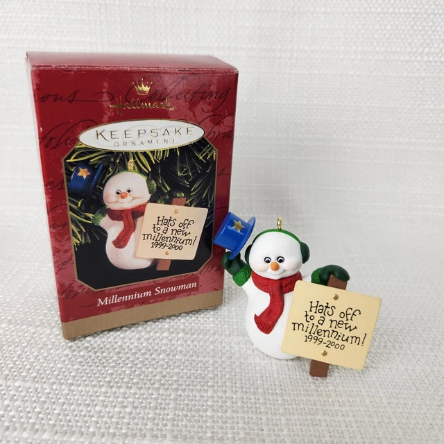 Hallmark Keepsake Ornament Christmas Millennium Snowman 1999