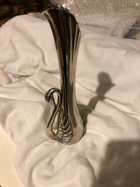 Vintage En Laiton En Forme De Cygne - Décoration élégante - Vase Animalier