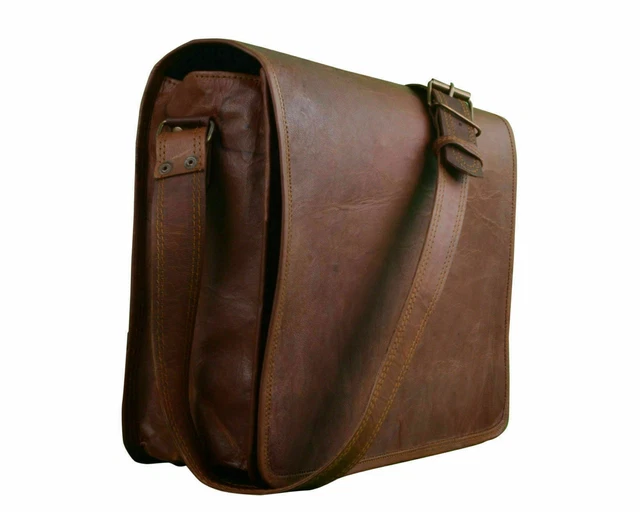 Sac En Cuir Marron ISAIA NAPOLI - Mallette, étui PC, Bandoulière, Sac De Bureau Homme, Occasion Business