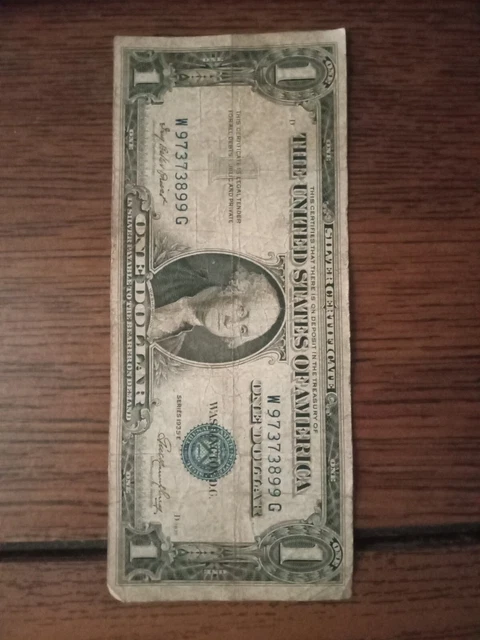 Series 1935 E Blue Seal One Dollar Silver Certificate Note Crisp - P 49814441 G
