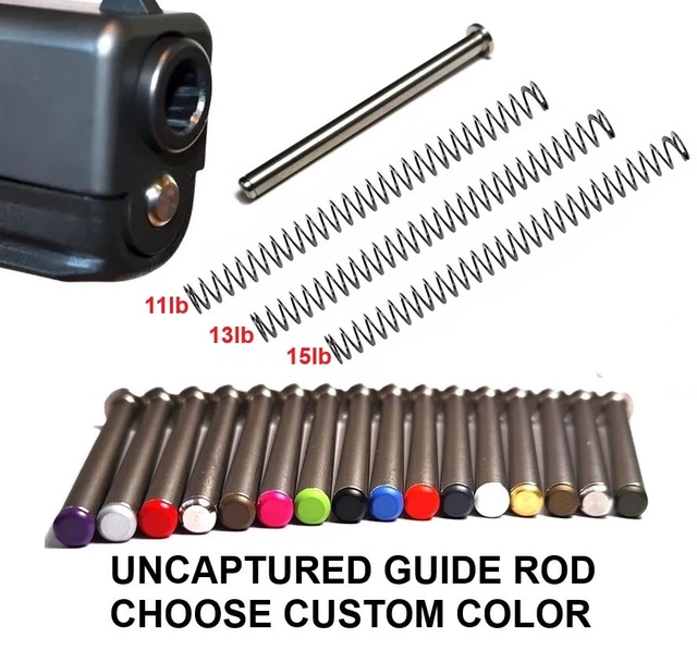 NDZ Uncaptured Stainless Steel Guide Rod For Glock 17, 22, 24, 31, 34, 35, 37 (Gen 1-3)