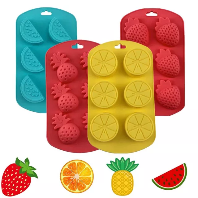Fruit Shaped Silicone Mold DIY 6 Cavities Candy Cake Mold For Chocolate Baking