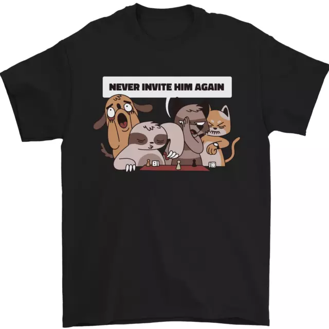 Sloth Board Games Funny Mens T-Shirt 100% Cotton