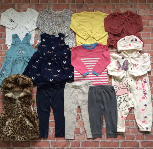 Cardigan abito bundle vestiti bambina 12-18 mesi successivo JL TU ecc. scaldacorpo