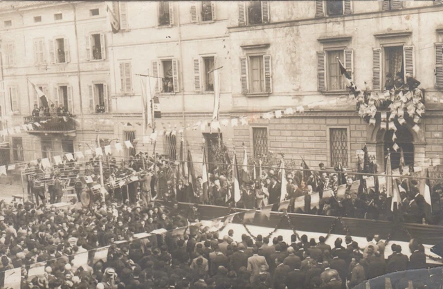 Mantova - Revere - Manifestazione Patriottica  - Fotocartolina animata