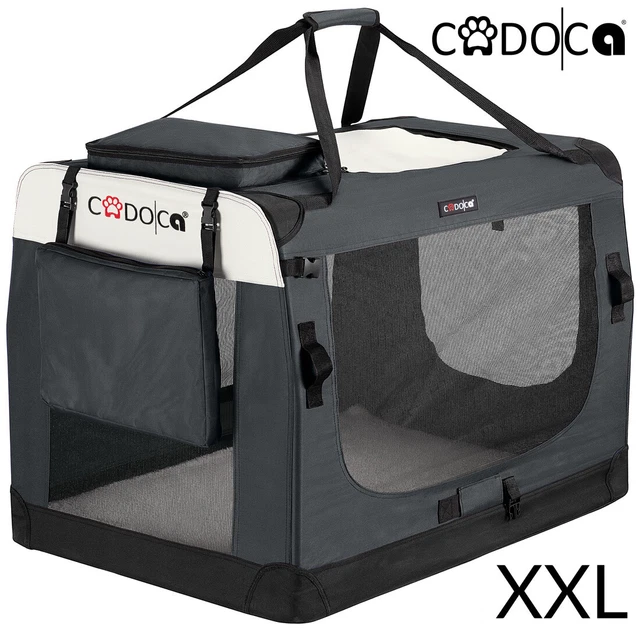 B-Ware Tiertransportbox XXL  anthrazit Tier Haustier Box Transport Transportbox