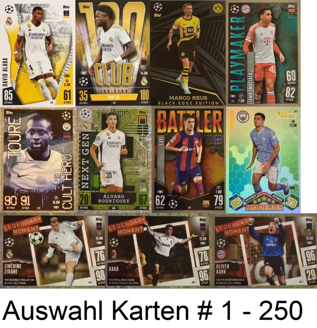 Topps Match Attax Champions League 2023/2024 carte a selezione da #1 a 250