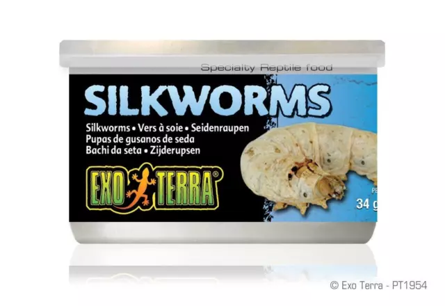 Exo Terra Canned Silkworms Lizard Reptile Food 34g