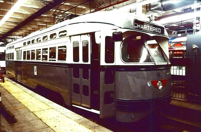 Original Kodachrome Slide Njt Newark City Subway Pcc #6 At Penn Station 8/13/01