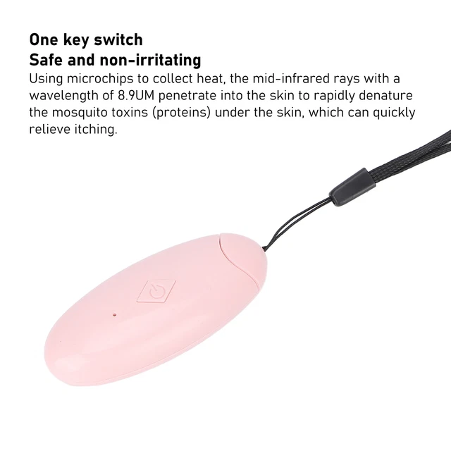(Pink)Portable Anti Itching Device Bite Relief Tool Heat Technology Quickly