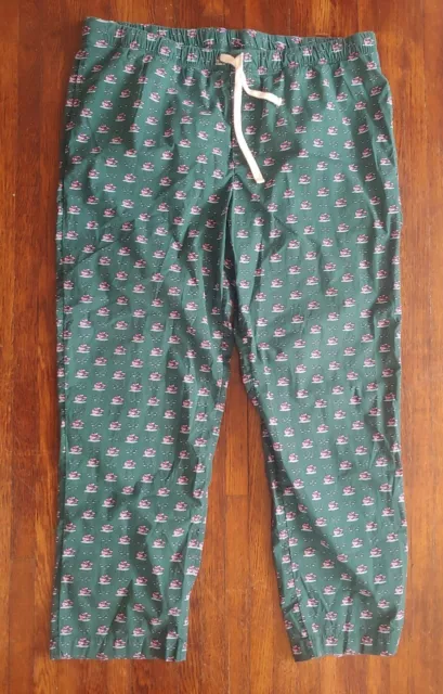 NWOT Vineyard Vines Men’s XL Pajama Lounge Pants Hockey Whale Green