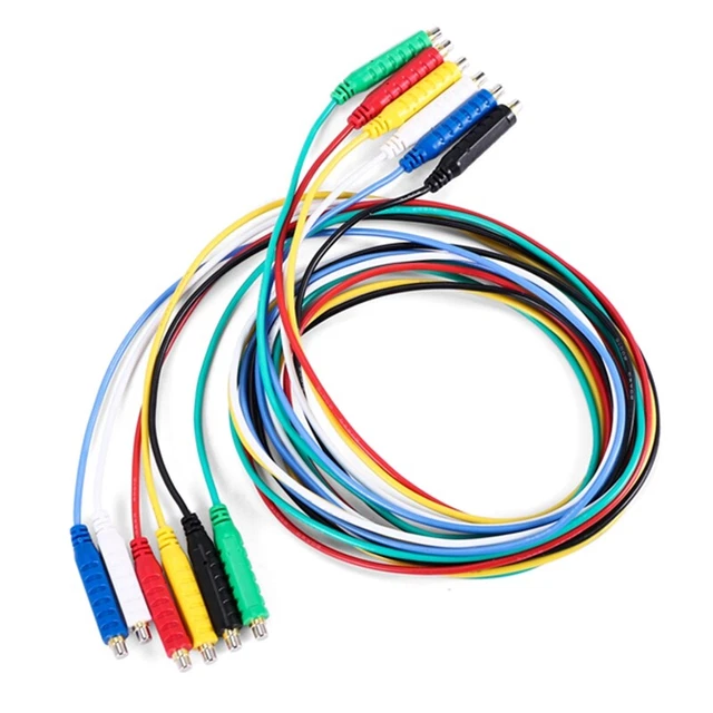 6 Fils de Test MagnéTiques Fils de Test de Cavalier Flexibles en Silicone 30V A
