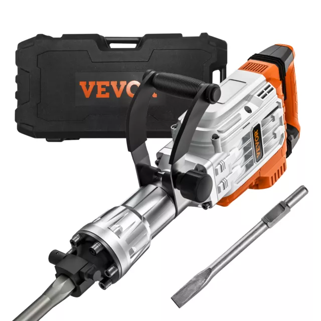 VEVOR Demolition Jack Hammer Concrete Breaker 3500W Electric Hammer2 Chisel Bits