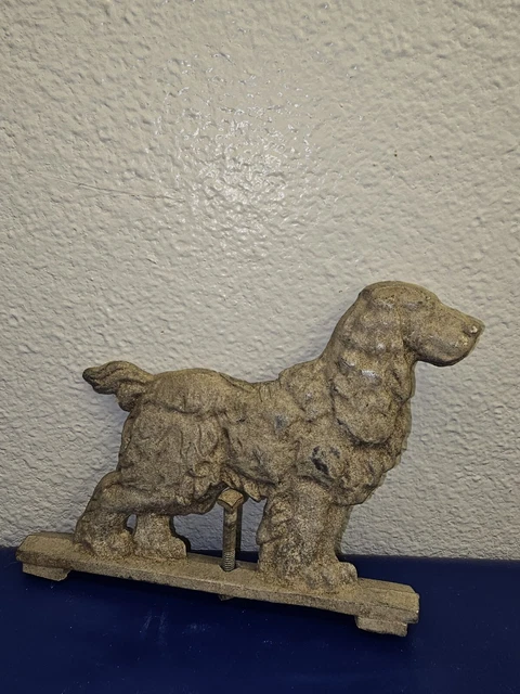 Cast Aluminum Cocker Spaniel Dog Chain Link Hurricane Fence Gate Topper Finial.