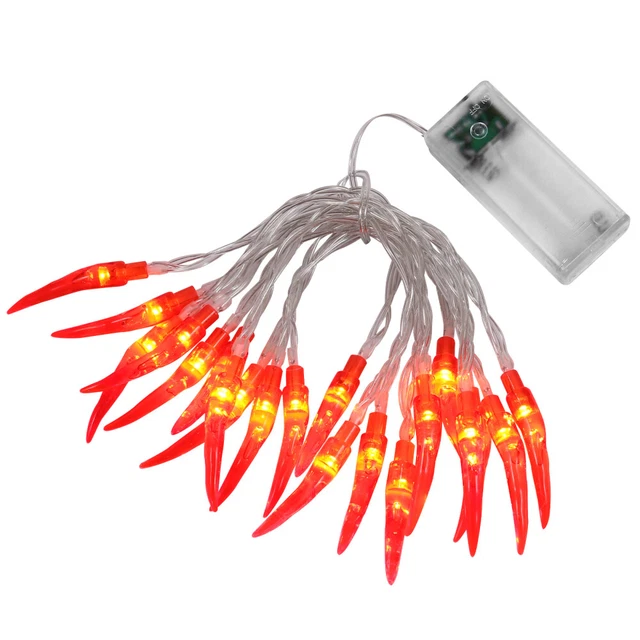 20 LED PEPPER String Lights for New Year Party Battery Operated £7.68