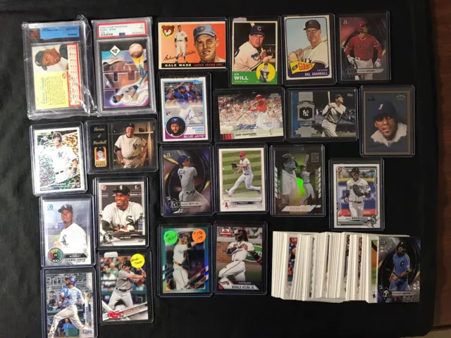 LARGE LOT (75+) CARDS INC.  2 GRADED, AUTOS, MANTLE, RUTH,,1950-60's, STARS, RCS