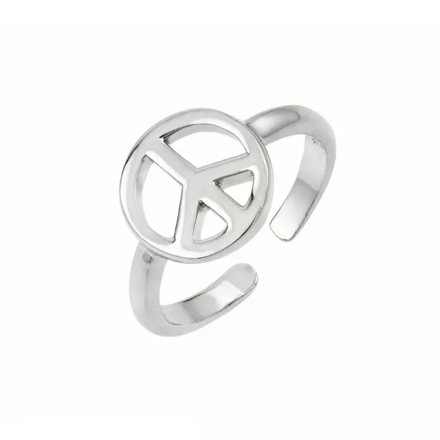 Argent Sterling Paix Orteil/Articulation Bague