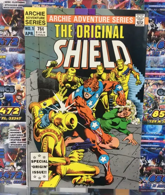 The Original Shield 1-4 Archie Adventure Series 1984 Copper Age Lot of 4