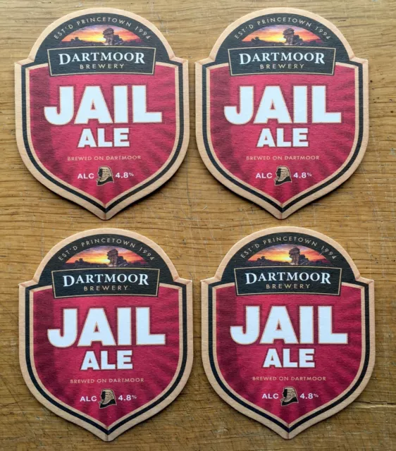 4 x Bier Pub Untersetzer Matte DARTMOOR Brauerei Dartmoor Gefängnis Ale