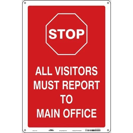 Condor 477R41 Traffic Sign, 18 In H, 12 In W, Aluminum, Vertical Rectangle,