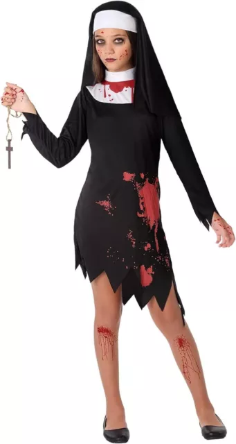 COSTUME SUORA CARNEVALE Vestito Cosplay Halloween Donna Woman Travestirsi Chiesa EUR 35 00 PicClick IT