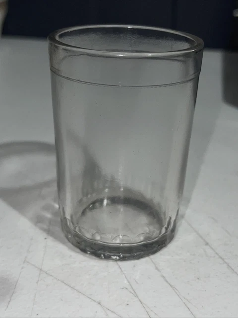 Vintage Anchor Hocking Clear Glass  Jelly Jar Small 4" Juice Glass Cup