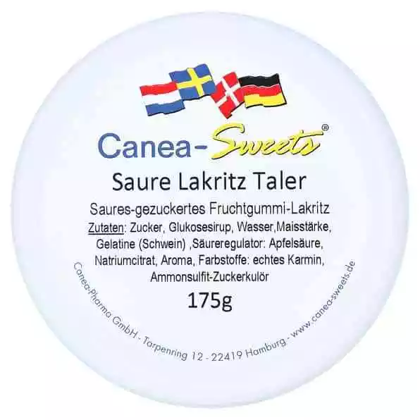 Saure Lakritz Taler Canea-Sweets 175 g Bonbons