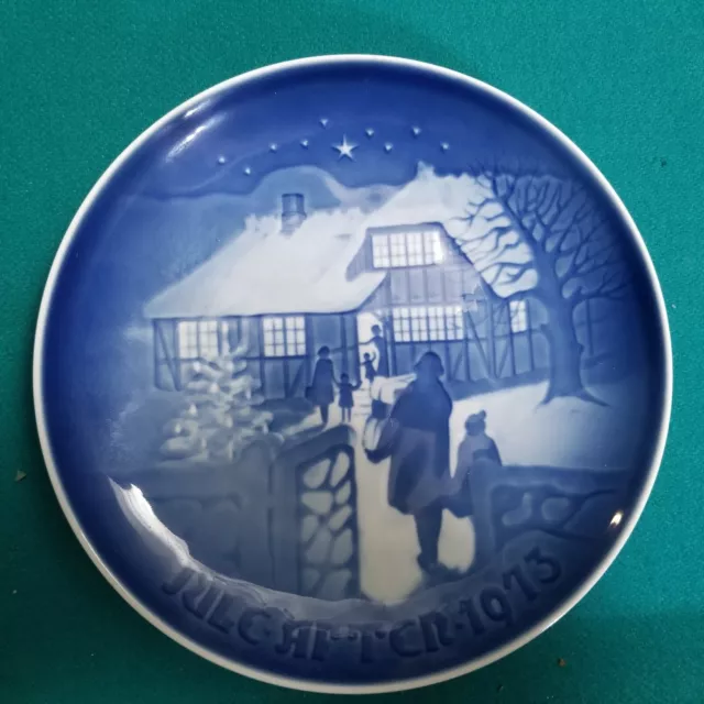 Bing & Grondahl Christmas Plate 1973 B & G Jule After Eve Country Christmas