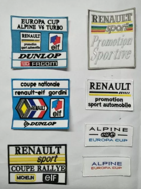 ecusson patch renault sport coupe national elf gordini rallye europa cup alpine