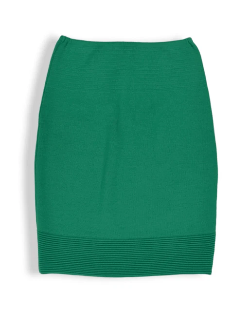 Jupe Vert En Pure Laine
