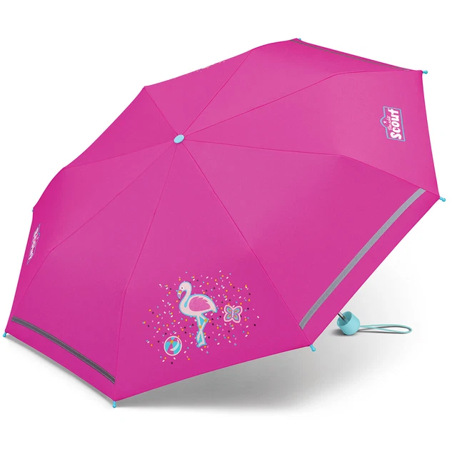 Scout Flamingo Ragazza Schultaschenschirm Ombrello per Bambini Schermo 10042