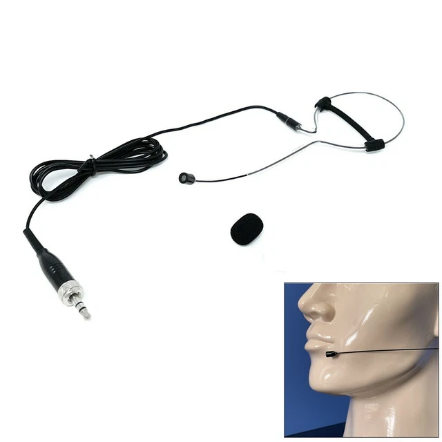 Microphono auricolare singolo nero per Sennheiser wireless qualità audio migliorata