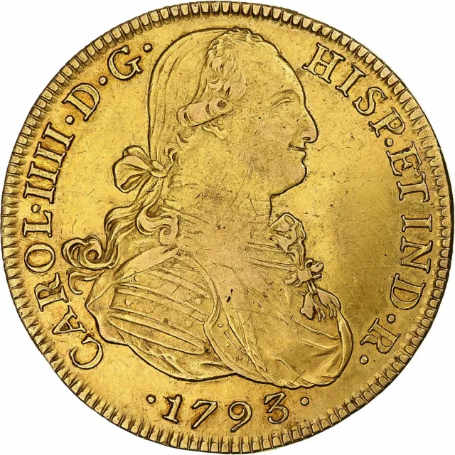 [#1271261] Mexico, Spanish Colony, Charles IV, 8 Escudos, 1793, Mexico City, Gol
