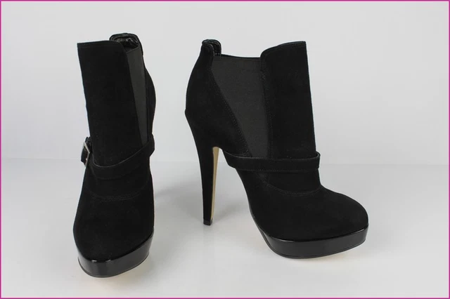 Bottines Boots BUFFALO LONDON Daim Noir T 38 TTBE