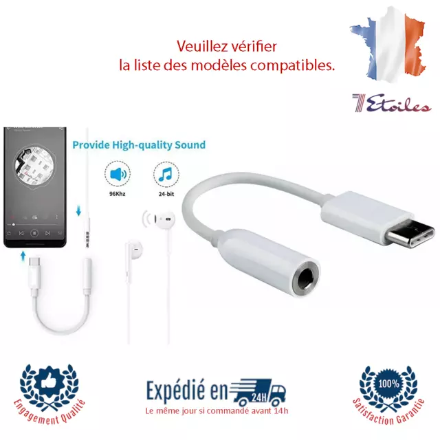 USB Type C To 3.5mm Casque Écouteurs Audio Jack Adaptateur Câble Femelle