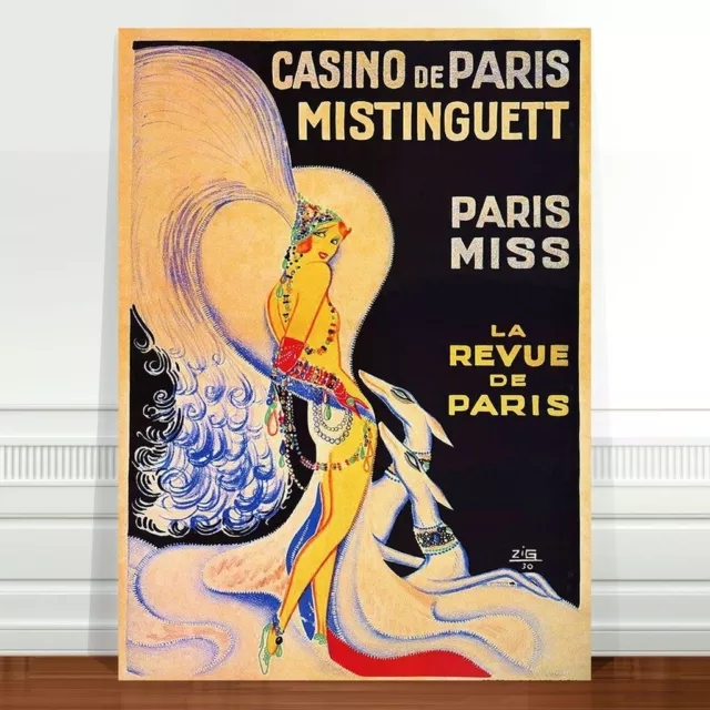 Vintage French Caberet Poster Art ~ CANVAS PRINT 32x24" Casino De Paris #2