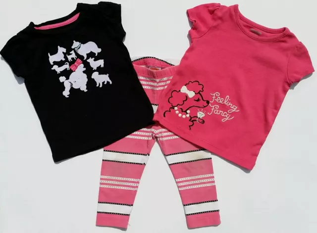 Gymboree Girls Shirt Pants Size 6-12 Months Leggings Posh and Playful Dog